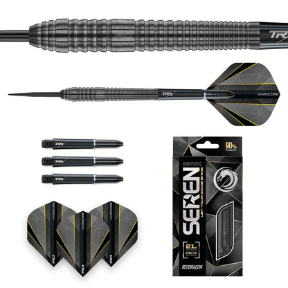 RED DRAGON - Seren 2 Onyx Black Darts - 90% Tungsten - 23g