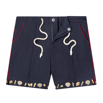 'Vongole!' Cabana Shorts (Navy)