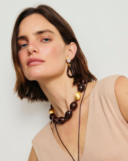 Galina Earrings in Sangria