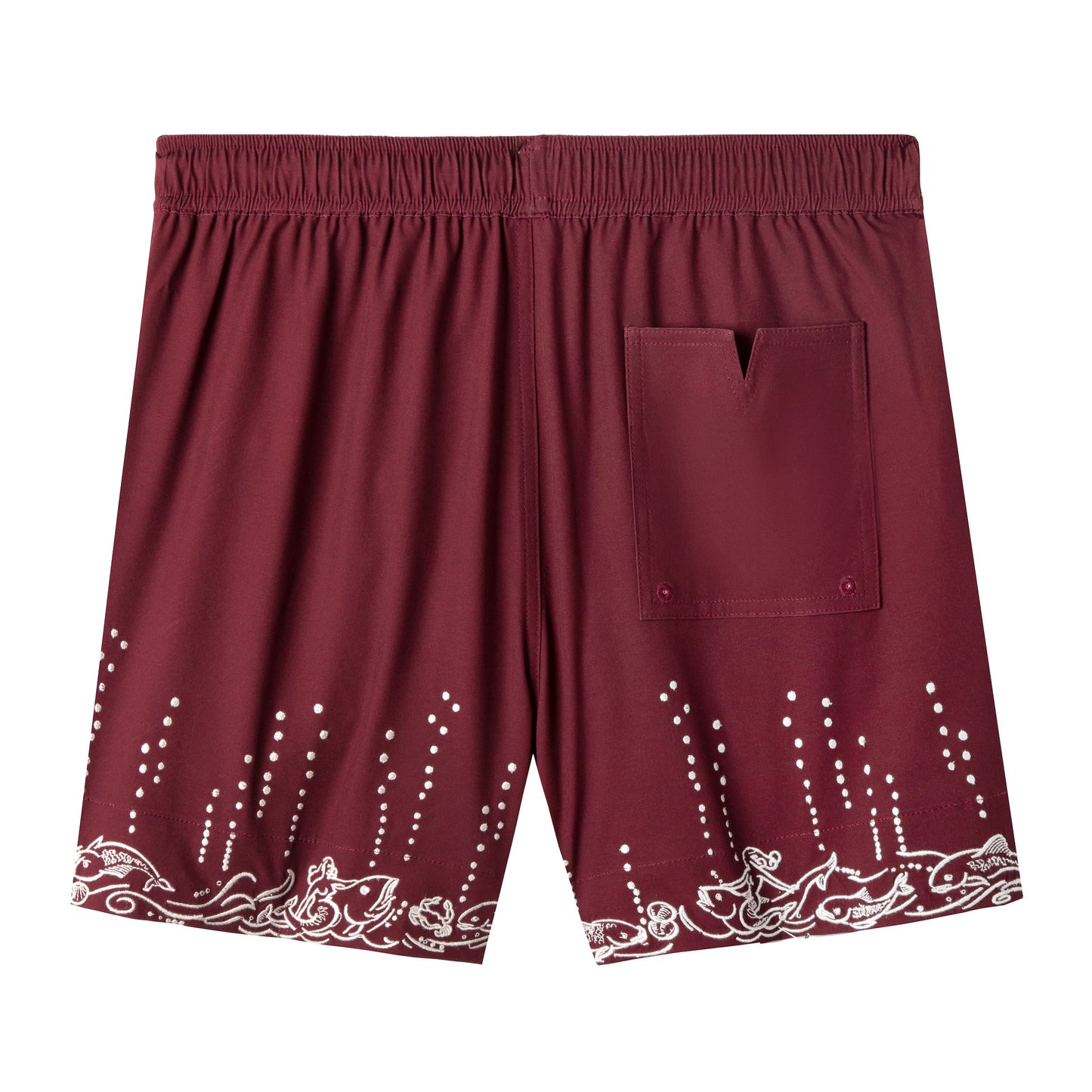 'Fruits De Mer' Swim Trunks (Burgundy)