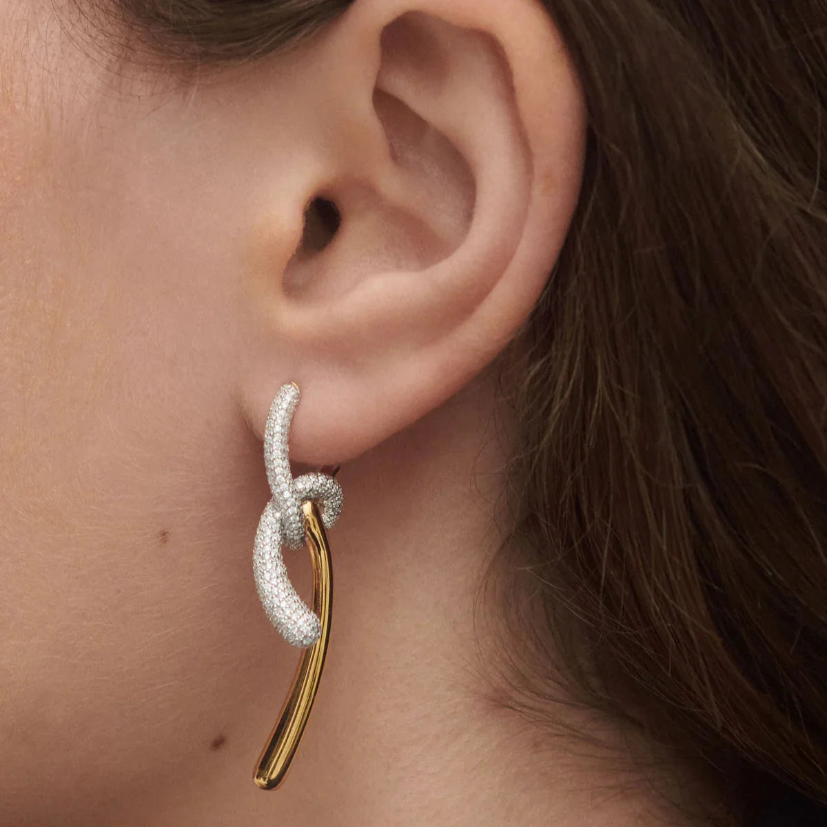 Pavé Twist Hoops