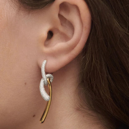 Pavé Twist Hoops