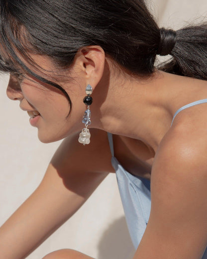 Blue Pearl Earrings