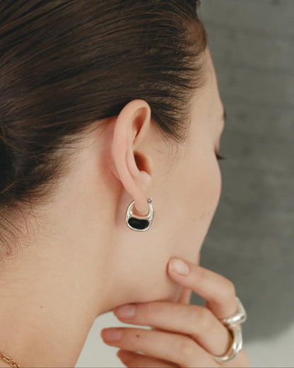 Bean Hoop Earrings | Small