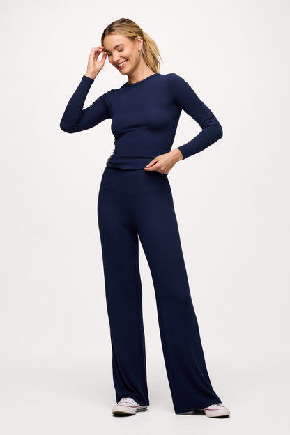 Slinky Rib Streamline Pant