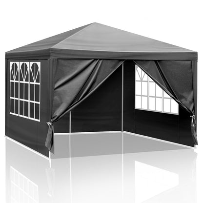 10x10ft Outdoor Party Tent Canopy – Waterproof PE Cloth & Powder-Coated Steel Frame for Weddings, BBQs & Events