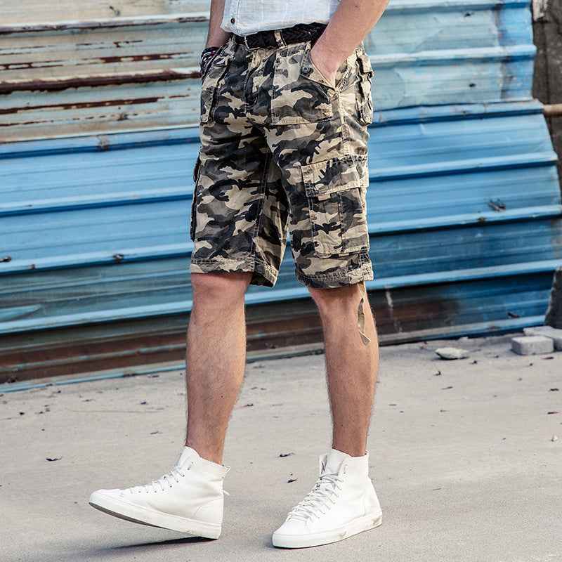 Men's Cotton Camouflage Cargo Shorts – Outdoor Tactical Shorts