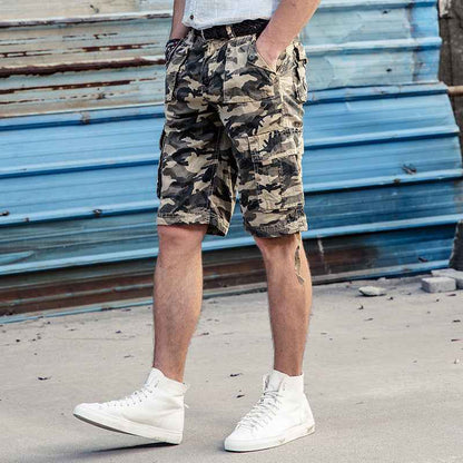 Men's Cotton Camouflage Cargo Shorts – Outdoor Tactical Shorts