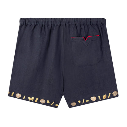 'Vongole!' Cabana Shorts (Navy)
