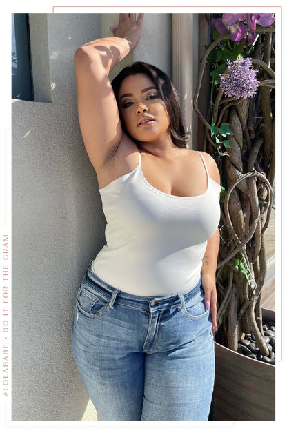 Jaila Sleeveless Bodysuit - White
