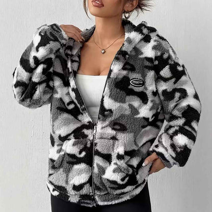 Men's Plush-Lined Camouflage Warm Jacket – Fleece Interior Outerwear
