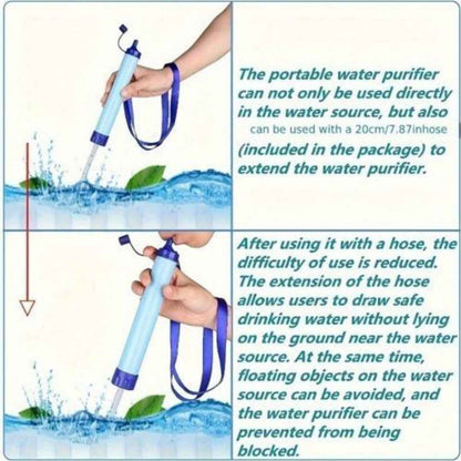 Personal Water Filter Straw – Lightweight Portable Filtration for Hiking, Camping, RV Travel & Emergency Prep
