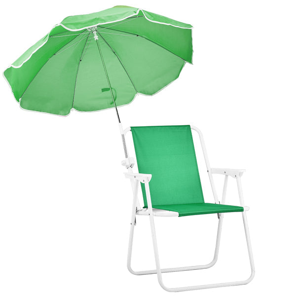 Folding Beach Chair with Detachable Umbrella – Lightweight, 265 lb. Capacity