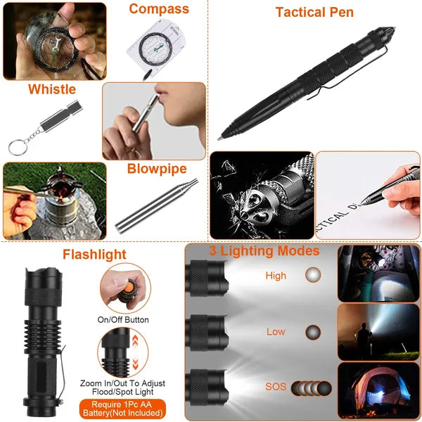 125-Piece Professional Survival Kit – Complete Emergency & Outdoor Gear Set