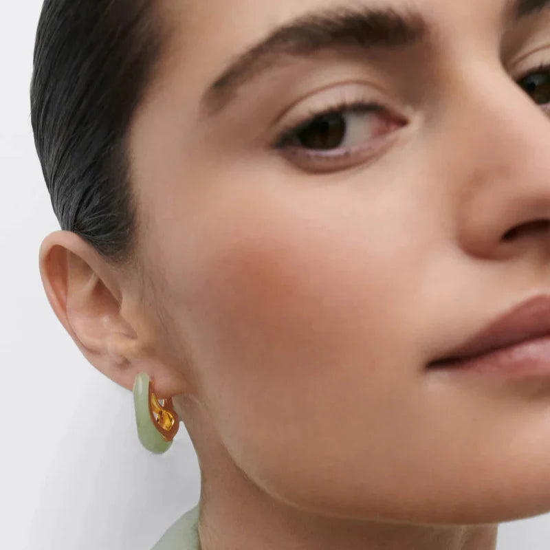 Green Aventurine Brisa Hoops