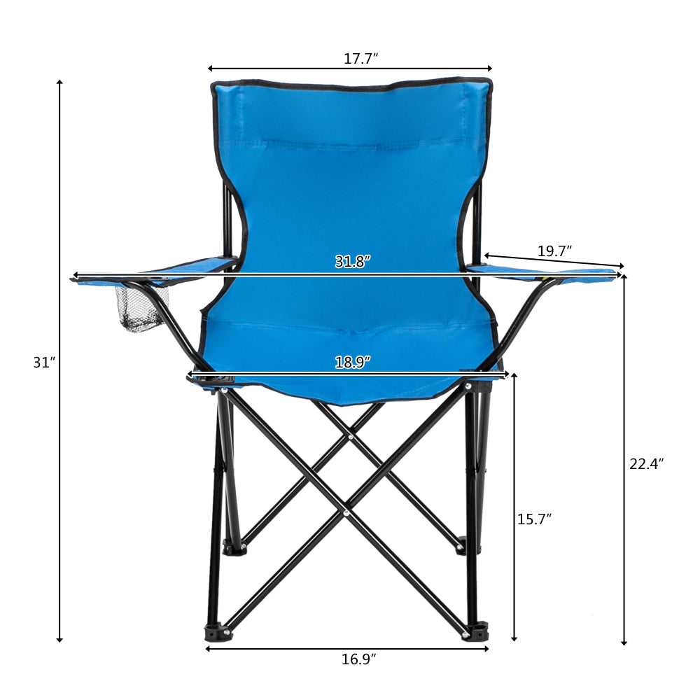 Foldable Camping Chair with Carry Bag – Supports 230 lbs