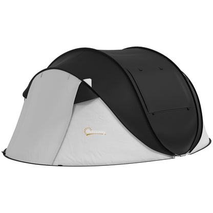 2–3 Person Pop-Up Tent with Porch – 3000mm Waterproof, Mesh Windows, Welded Floor & Carry Bag