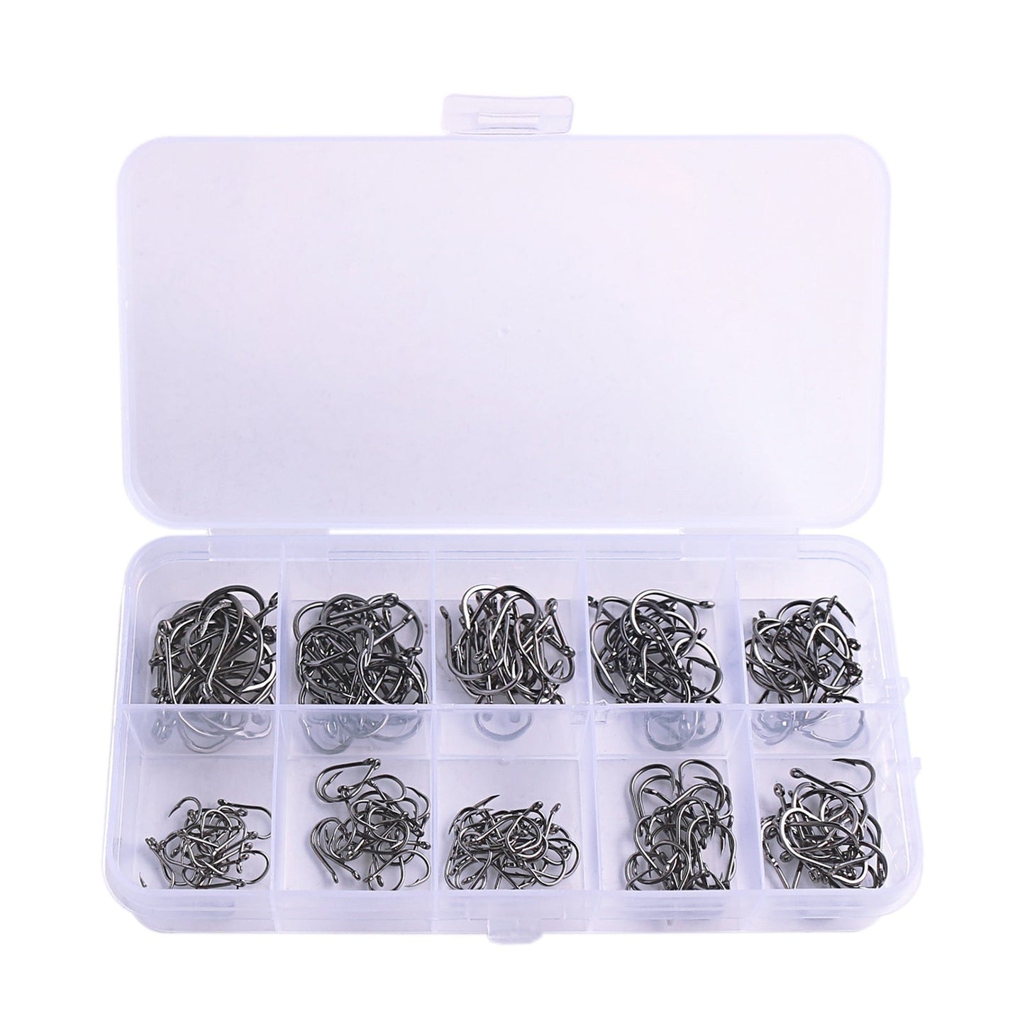 Alloy Fishhook Set with Eye – Sizes 3–12, Boxed (100 to 2000 Pieces)