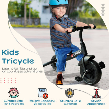 3-Wheel Toddler Tricycle with Bell | Indoor & Outdoor Ride-On