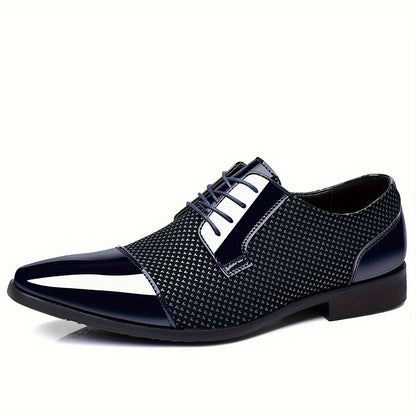 Men'S Dress Shoes Classic Lace-up Formal Oxfords Modern Tuxedo Business Casual Scale Pattern Comfort Formal Shoes For Men