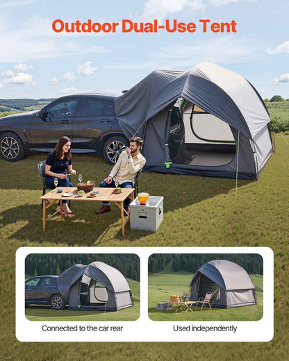 SUV Tailgate Camping Tent – 8×8 ft Waterproof PU2000mm Double-Layer Tent for 5–8 People with Rainfly