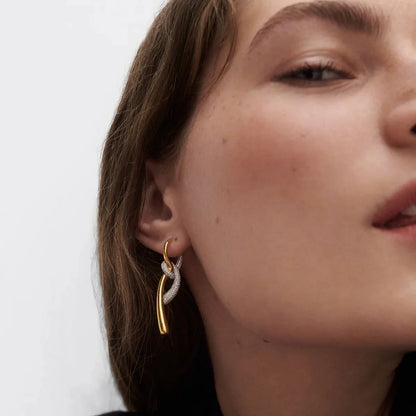 Pavé Twist Hoops