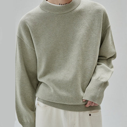 Men's Slim Fit Combed Cotton Crew Neck Sweater