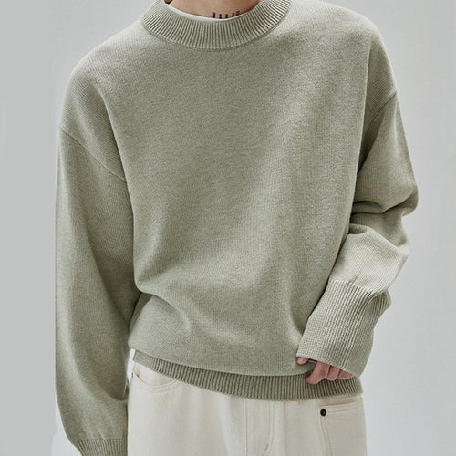 Men's Slim Fit Combed Cotton Crew Neck Sweater