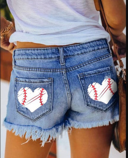 Women's Fringe Denim Shorts – Available in 7 Colors