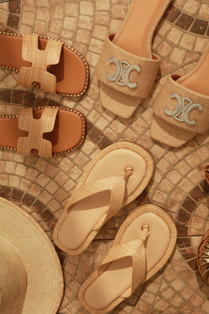 Marysol Platform Wedge Sandals - Raffia