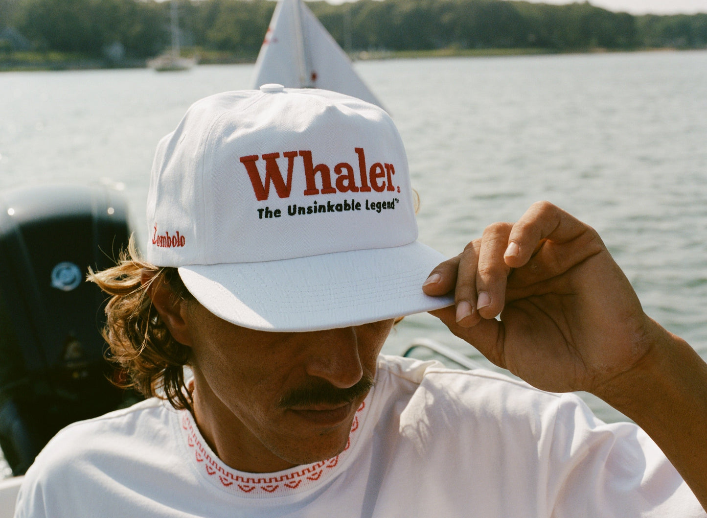 'Boston Whaler: Unsinkable Legend' 5-Panel Souvenir Cap (White)