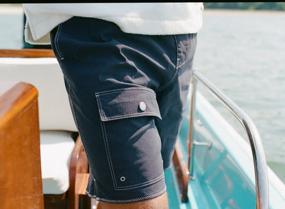 'Boston Whaler' Board Shorts (Navy)