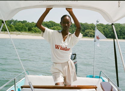 Customizable 'Boston Whaler' Raglan Terry Polo