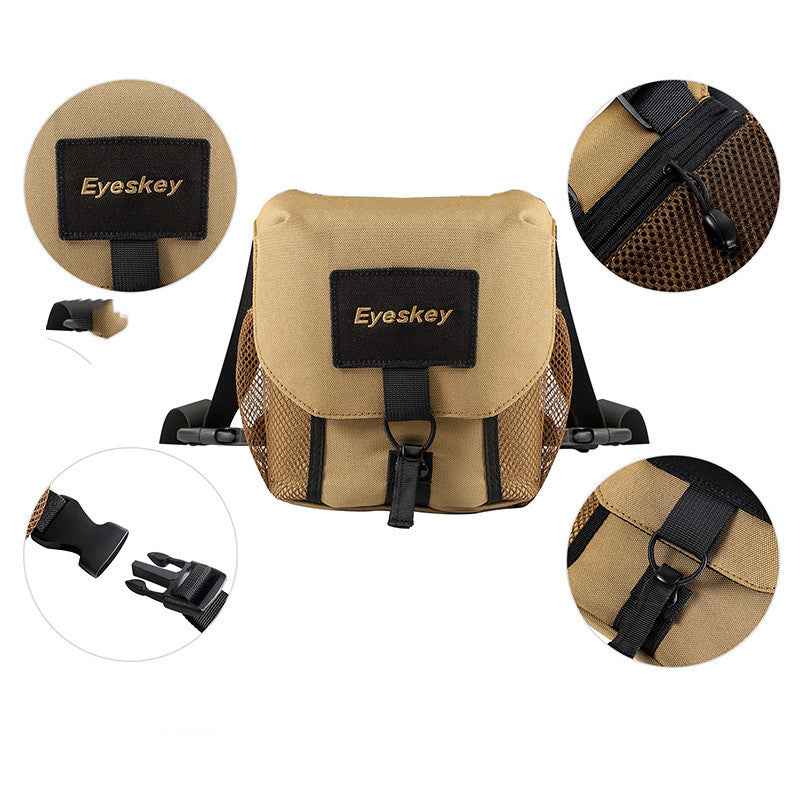 Binoculars & Telescope Shoulder Carry Bag – Protective Backpack Case in Khaki