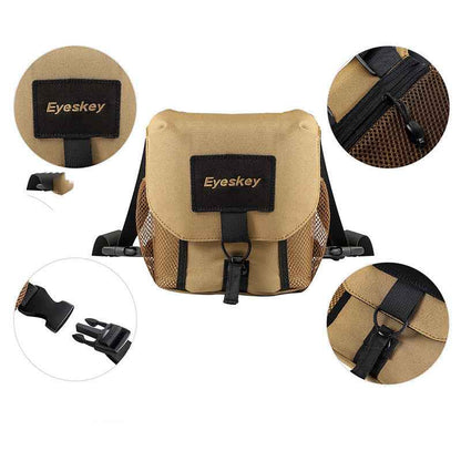 Binoculars & Telescope Shoulder Carry Bag – Protective Backpack Case in Khaki