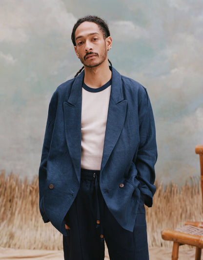 Easy-Going Jacket (Navy Linen)
