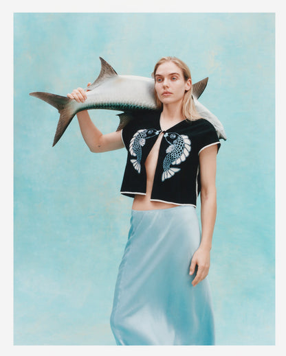 'Fish Smooch' Hand Towel Top