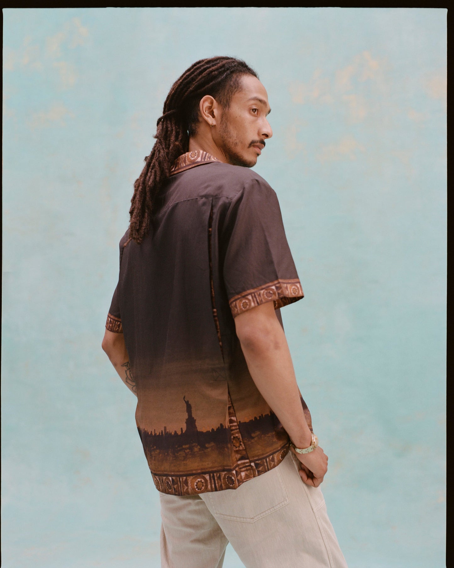 'The Sopranos' Turnpike Batik (Silk & Cotton Twill)