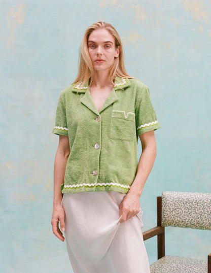 'Rick Rack' Cabana ~ Crop Cut (Green)