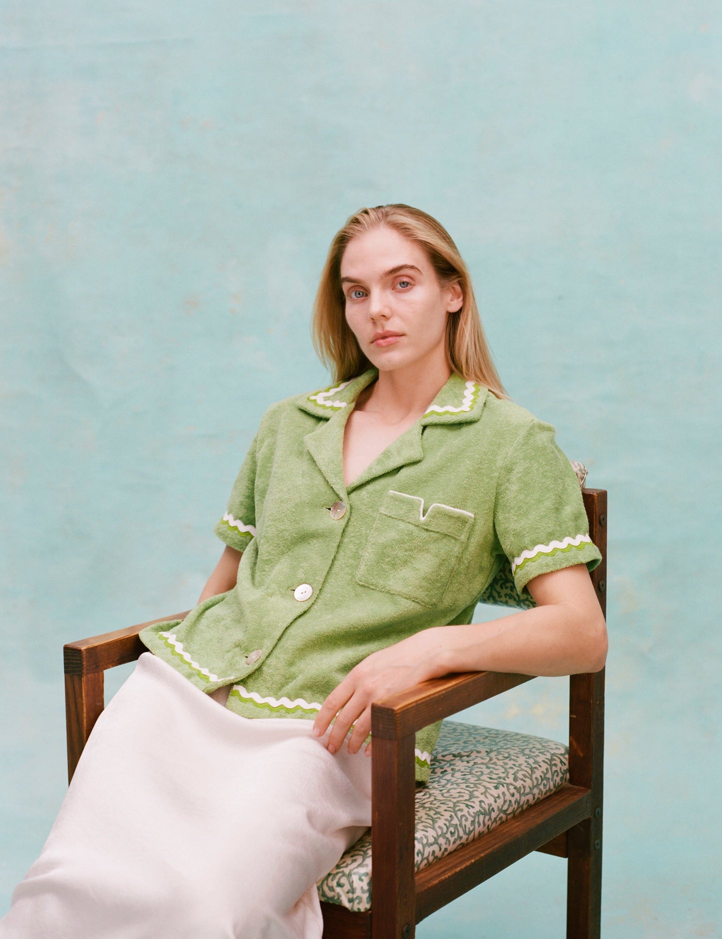 'Rick Rack' Cabana ~ Crop Cut (Green)