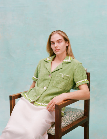'Rick Rack' Cabana ~ Crop Cut (Green)