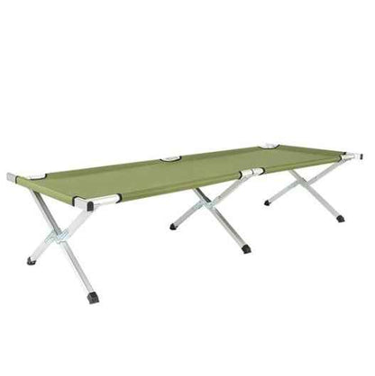 Foldable Camping Cot – Aluminum Frame & Oxford Fabric, 74" Long with Carry Bag for Outdoor Sleeping