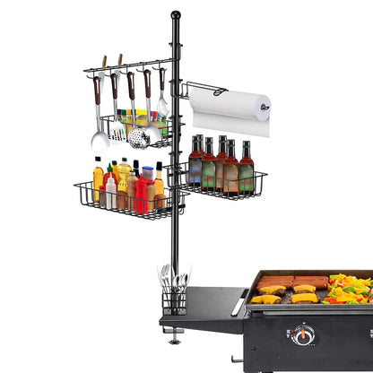 Griddle Caddy with Paper Towel Holder – Outdoor Grill Organizer