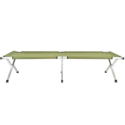 Foldable Camping Cot – Aluminum Frame & Oxford Fabric, 74" Long with Carry Bag for Outdoor Sleeping