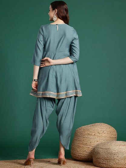 A-Line Kurti with Dhoti Pants