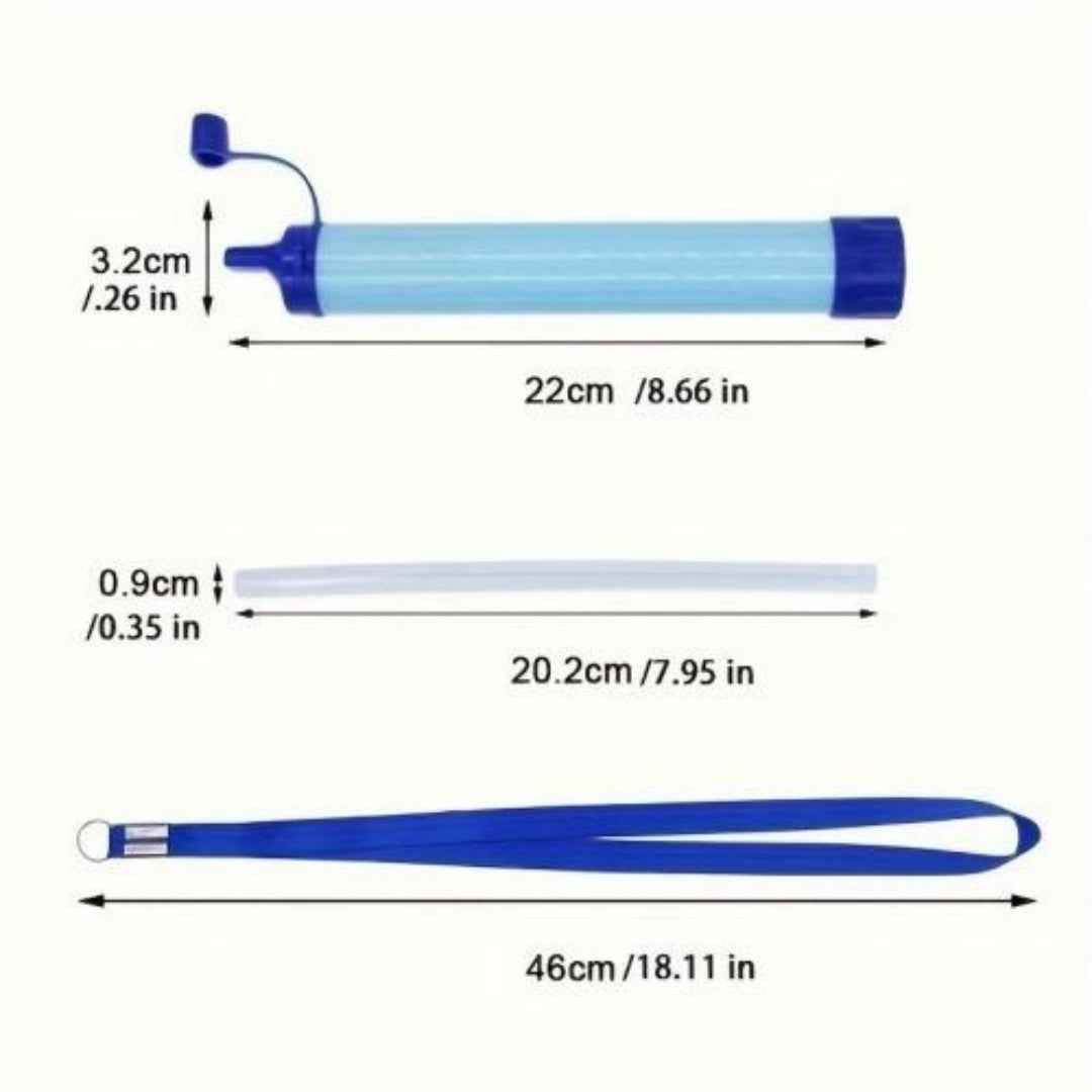 Personal Water Filter Straw – Lightweight Portable Filtration for Hiking, Camping, RV Travel & Emergency Prep