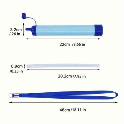 Personal Water Filter Straw – Lightweight Portable Filtration for Hiking, Camping, RV Travel & Emergency Prep