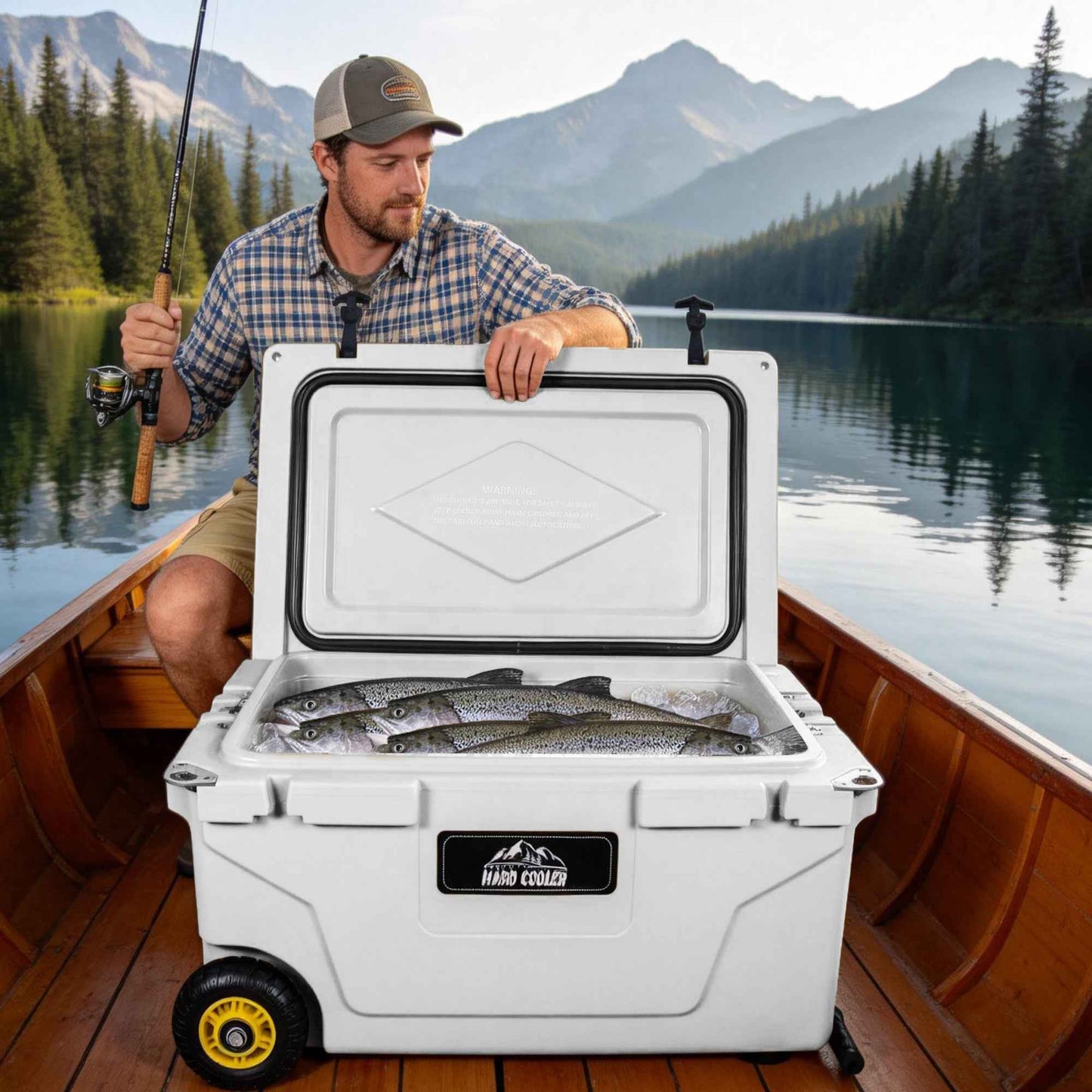 65 Qt Hard Shell Cooler — 6-Day Ice Retention, LLDPE