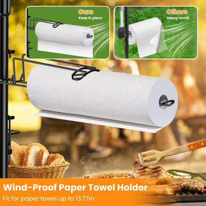 Griddle Caddy with Paper Towel Holder – Outdoor Grill Organizer