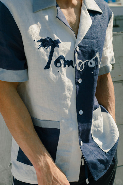 'Hello, My Name is Tombolo' Cabana (Linen)